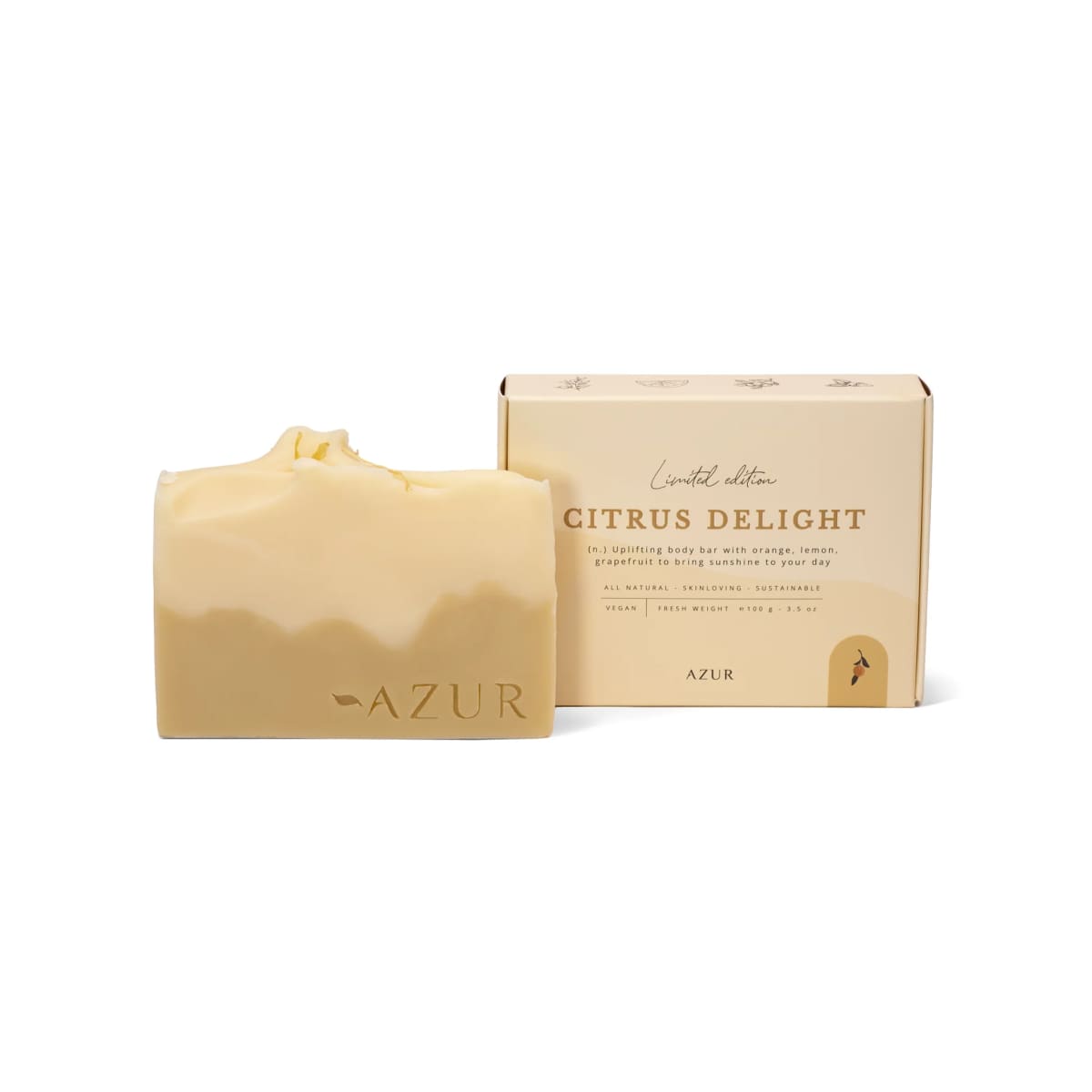Azur Natural Bodycare Citrus Delight Zeep Bar