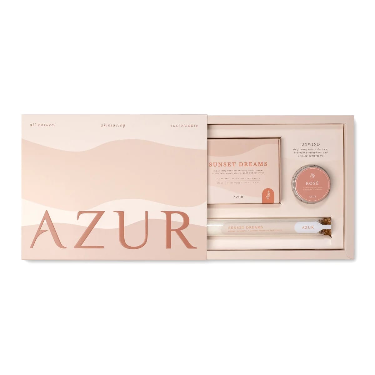 Azur Natural Bodycare Unwind Gift Set met Sunset Dreams
