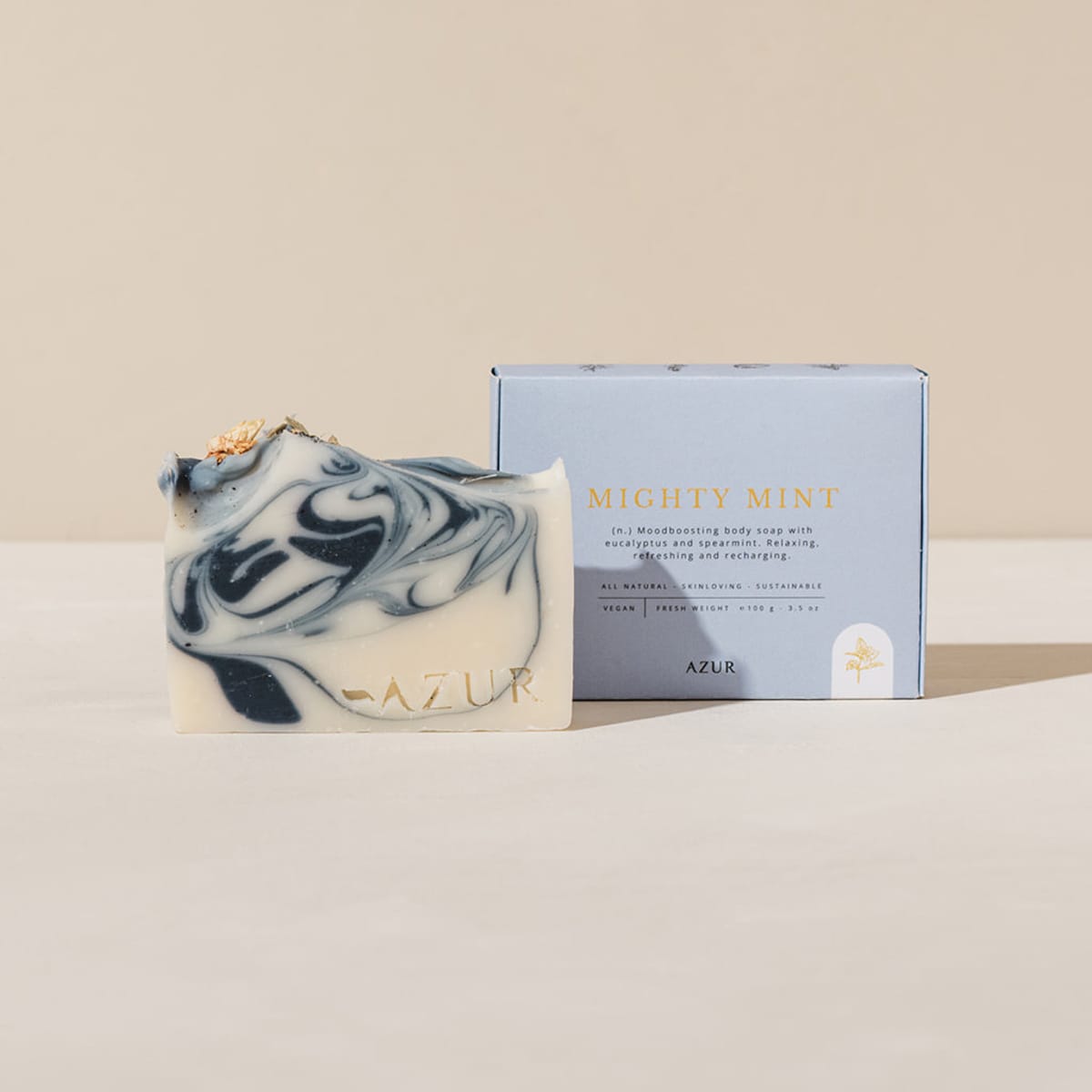 Azur Natural Bodycare Mighty Mint Zeep Bar afbeelding