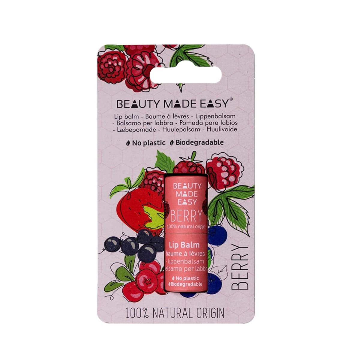Beauty Made Easy Papertube Lipbalm Berry afbeelding