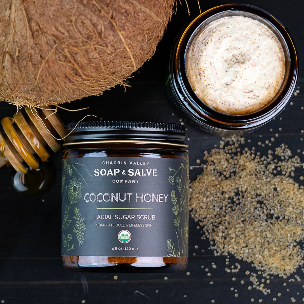 Chagrin Valley Coconut & Honey Facial Sugar Scrub afbeelding 1