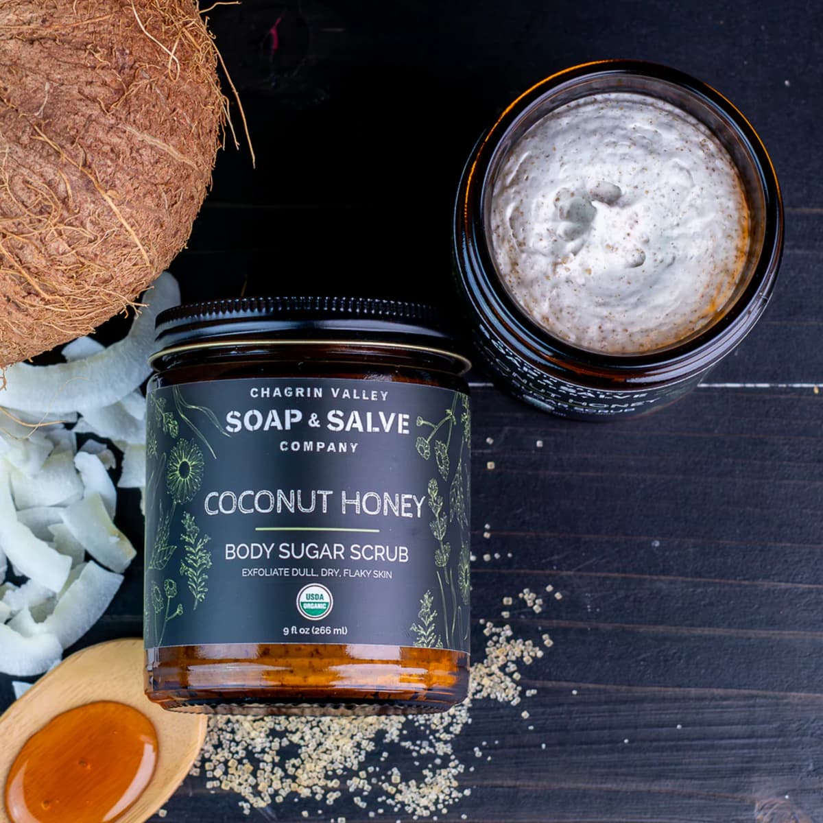 Chagrin Valley Coconut & Honey Body Sugar Scrub afbeelding 1