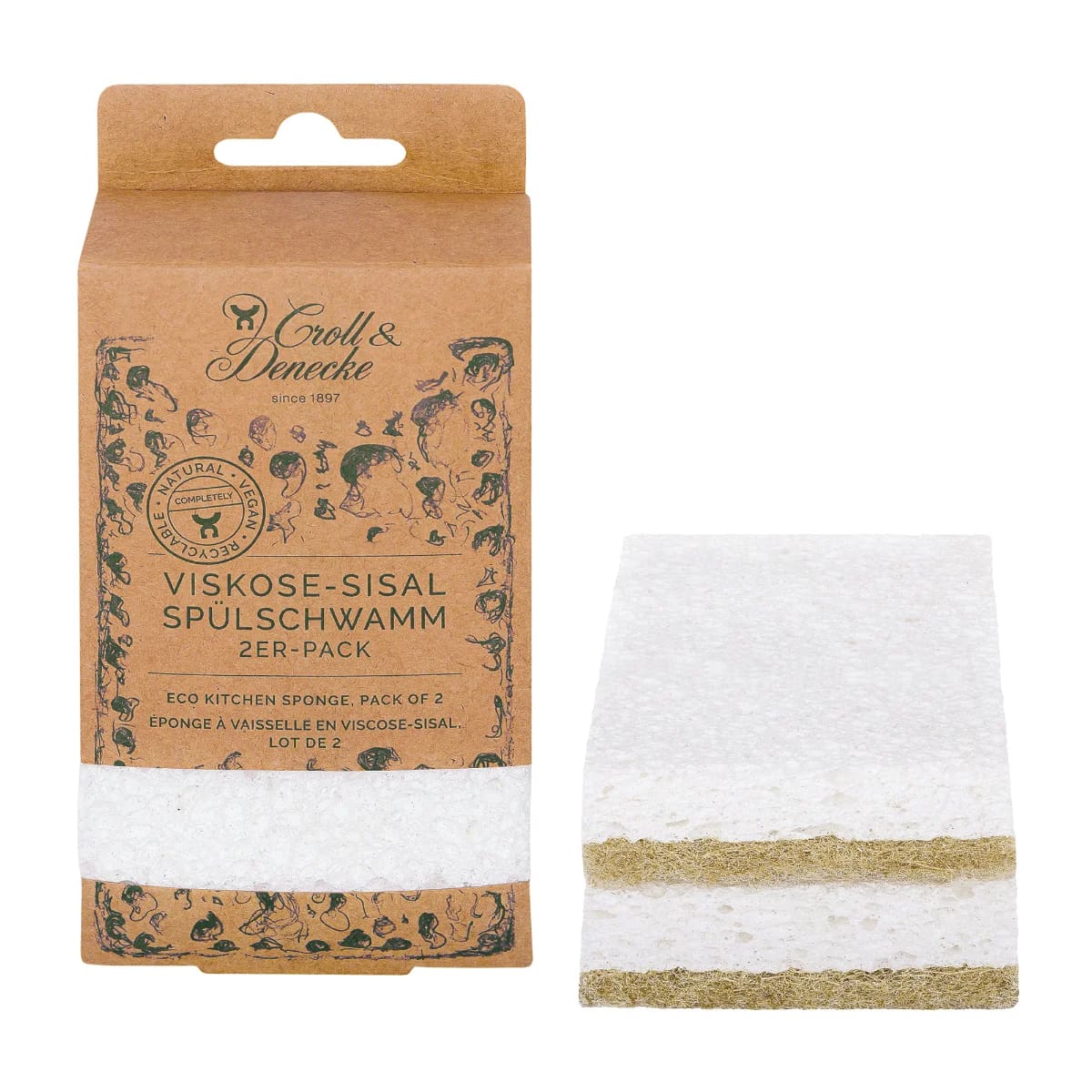 Croll & Denecke Viscose Sisal Schuursponsjes afbeelding