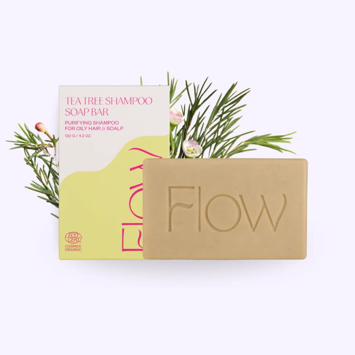 Flow Cosmetics Tea Tree - Shampoo bar voor een vettige hoofdhuid afbeelding