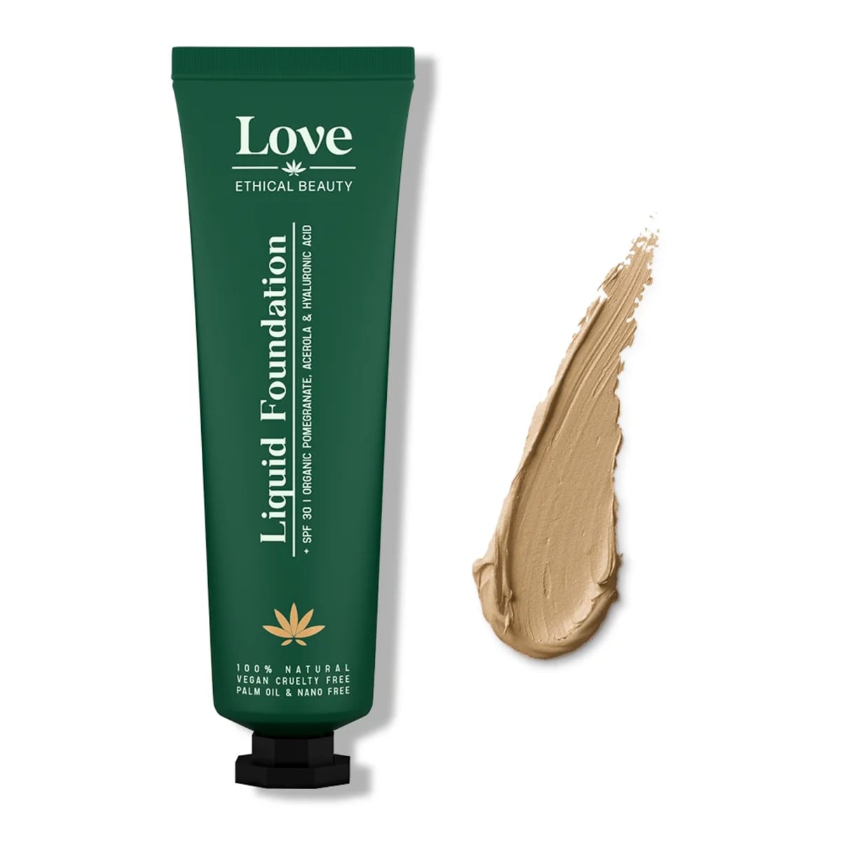 Love Ethical Beauty Natuurlijke Vloeibare Foundation SPF30 Peach afbeelding