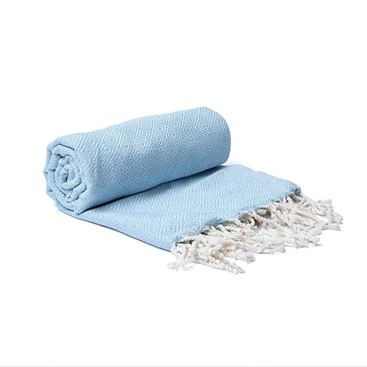 Ottoman Atelier Hamamdoek Katoen Blauw