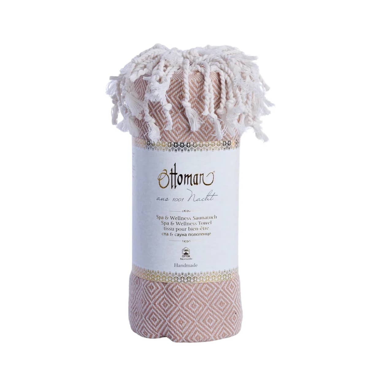 Ottoman Atelier Hamamdoek Katoen Bruin
