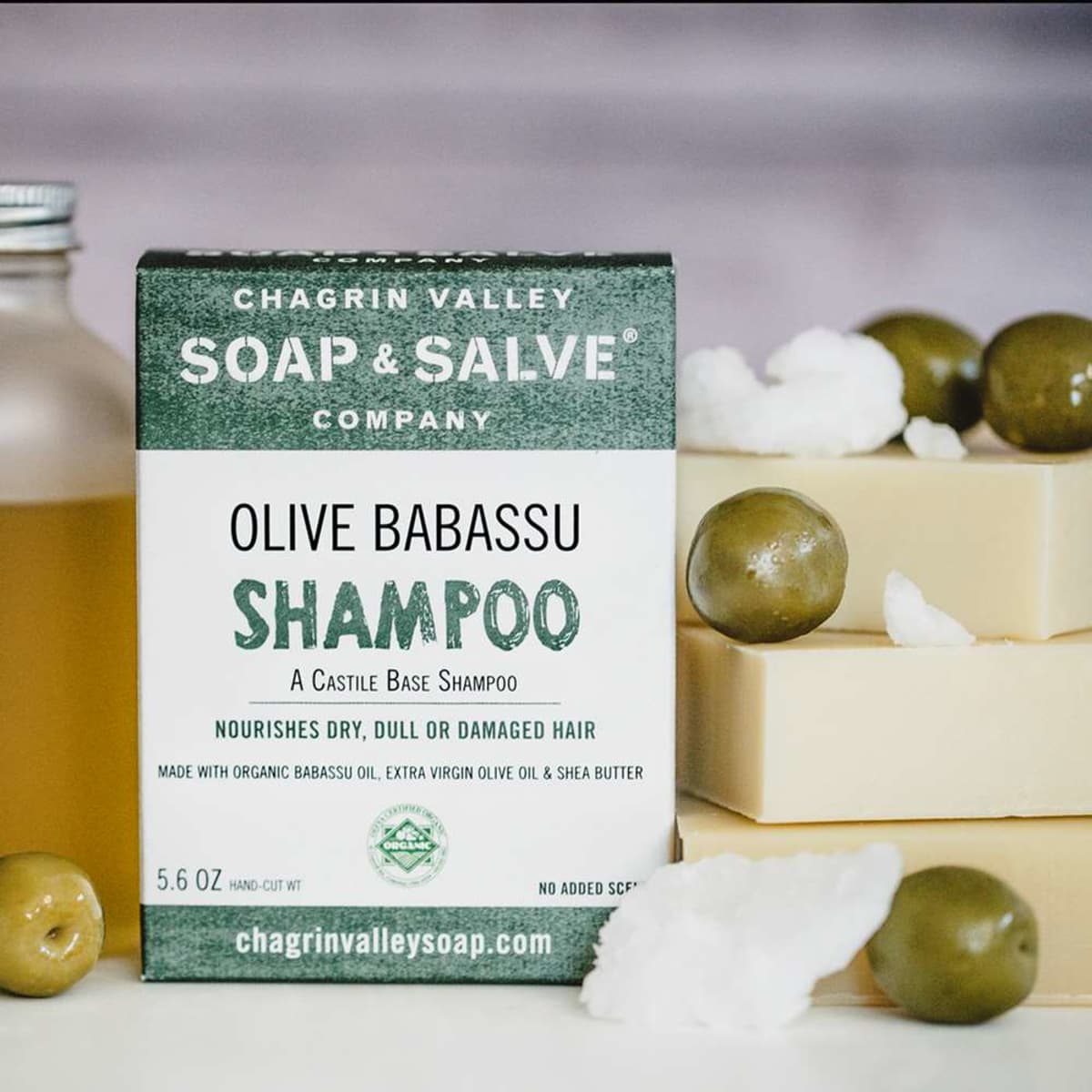 Chagrin Valley Olive & Babassu Shampoo Bar afbeelding 1