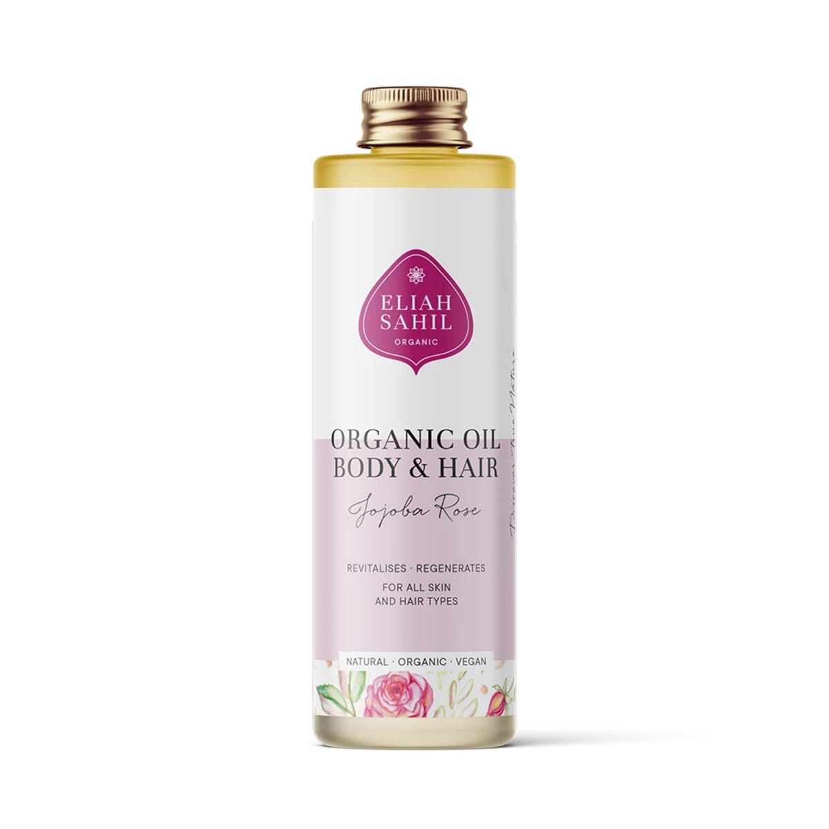 Eliah Sahil Biologische Jojoba Roos Olie Lichaam & Haar afbeelding