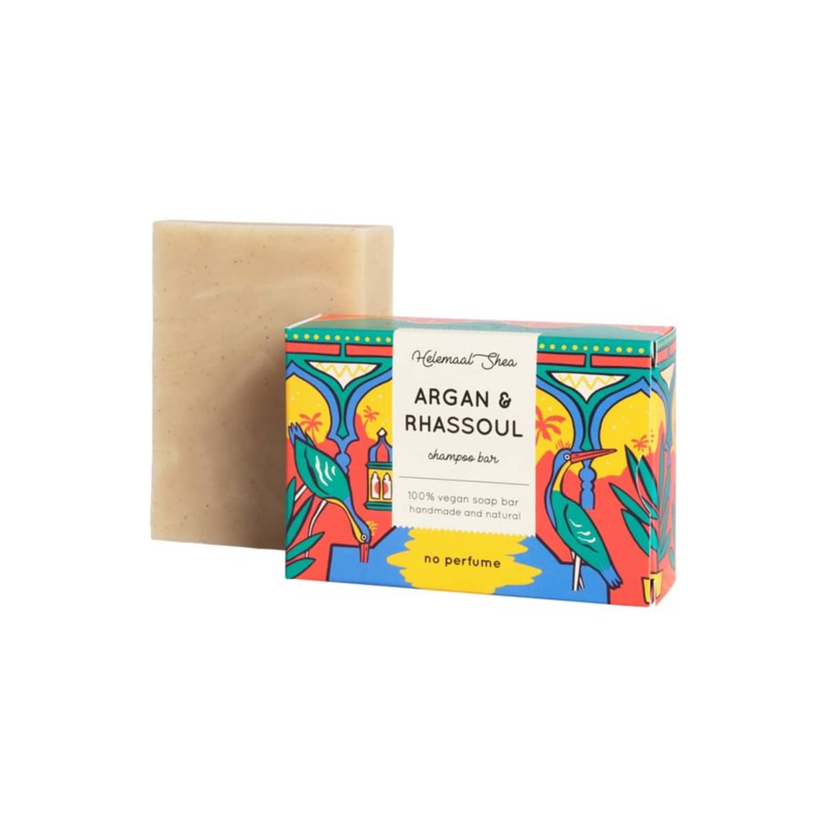 HelemaalShea Argan & Rhassoul Haarzeep voor Droog Haar afbeelding