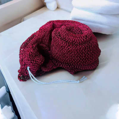 Africanfabs - Afrikaanse Net Sponge Bordeauxrood