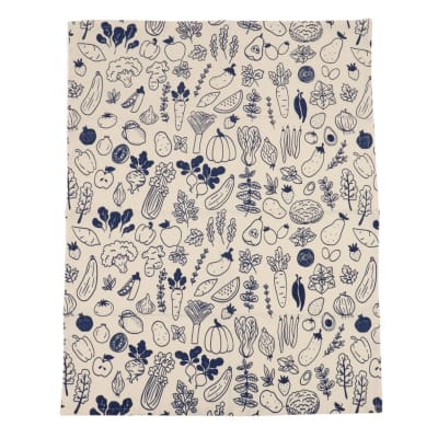 Hollandsche Waaren - Theedoek Veggie Blauw