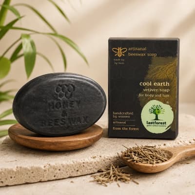 Last Forest - Beeswax Cool Earth Vetiver Hair & Body Bar
