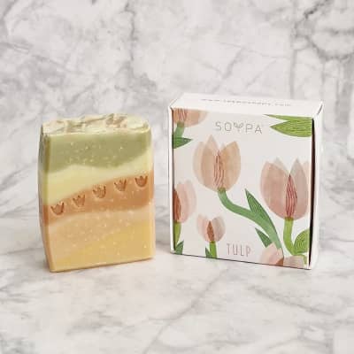 Soypa - Tulp Handgemaakte Zeep | Mandarijn, neroli en lavendel