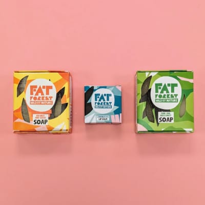 Fat Forest - Orange & Cedar Soap, Pine & Bergamot Soap en gratis lipbalm