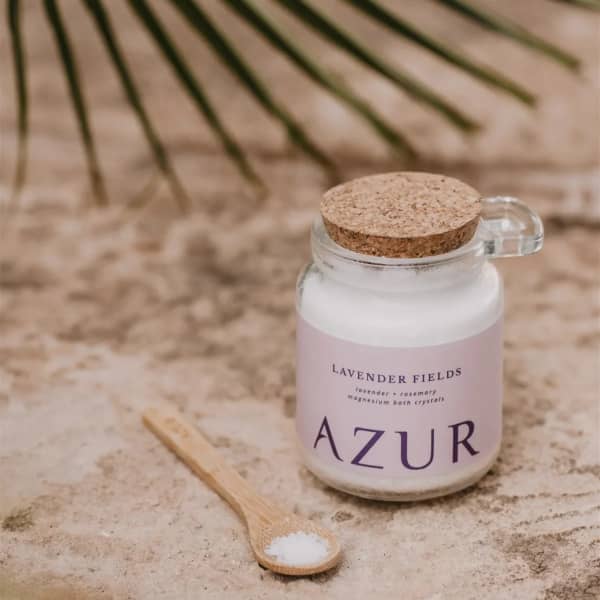 Azur Natural Bodycare Badzout Lavender Fields gemaakt van puur magnesiumzout