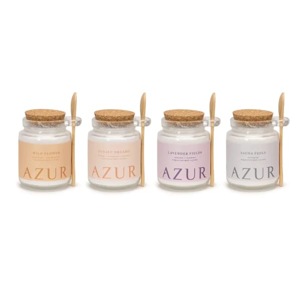 Azur Natural Bodycare Badzout Wild Flower gemaakt van puur magnesiumzout
