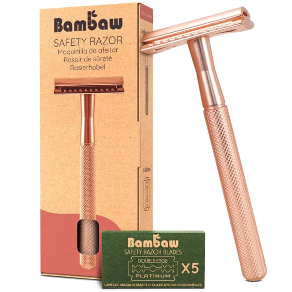 Bambaw Klassiek Metalen Scheermes Roségoud