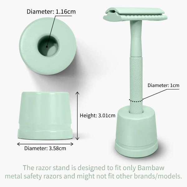 Bambaw Metalen Scheermes Houder Mint Groen