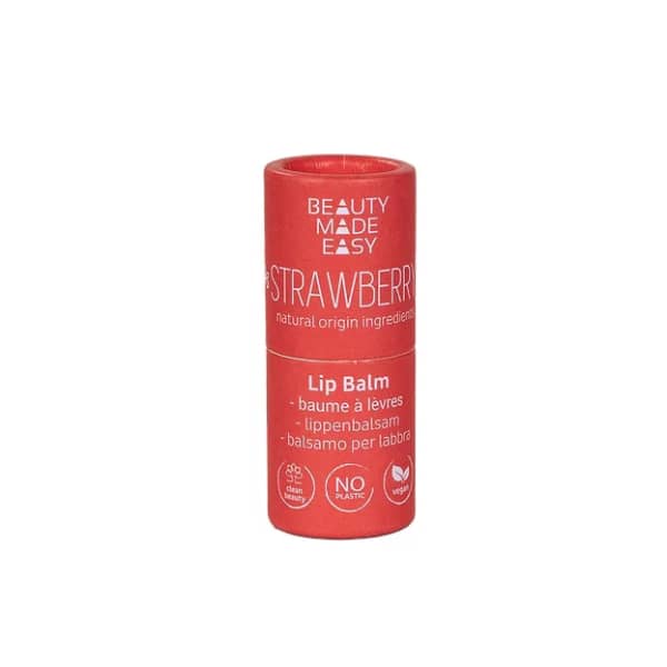 Beauty Made Easy Papertube Vegan Lipbalm Strawberry