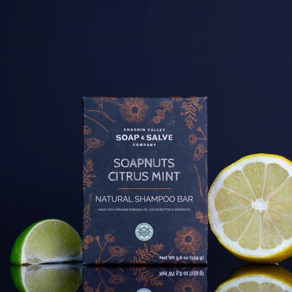 Chagrin Valley Soapnuts Citrus Mint Shampoo Bar