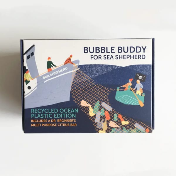 Foekje Fleur Bubble Buddy Dark Green Ocean Plastic + Dr. Bronners Zeep – Limited Edition