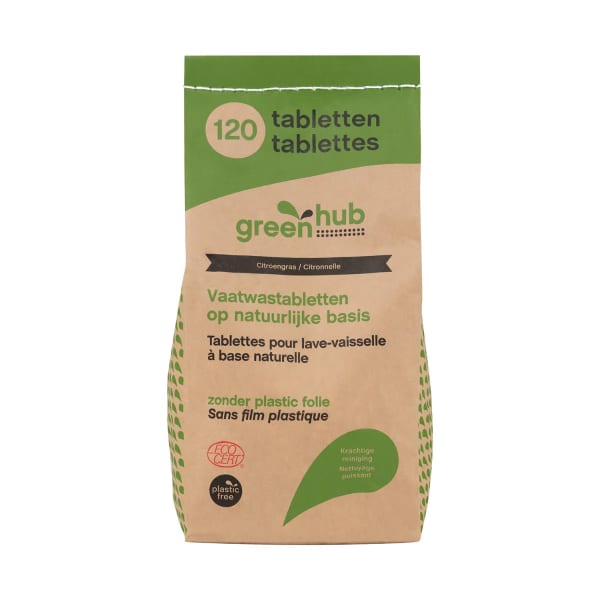 GreenHub Plasticvrije Vaatwastabletten op natuurlijke basis