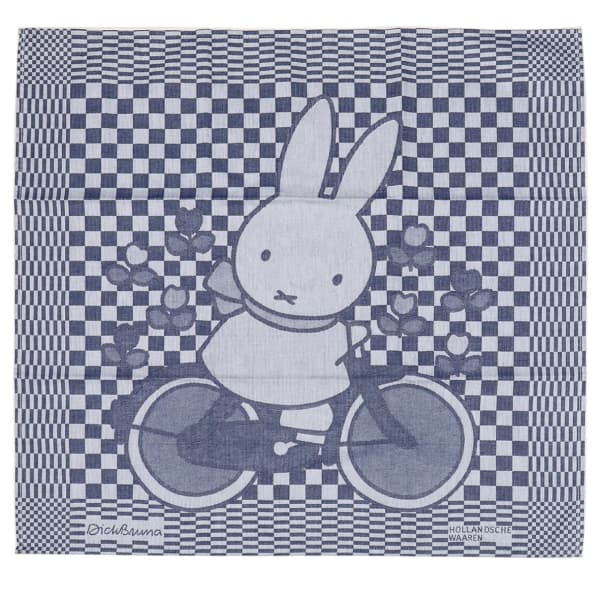 Hollandsche Waaren Theedoek Dick Bruna | Nijntje op fiets
