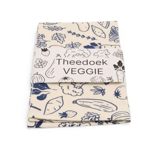 Hollandsche Waaren Theedoek Veggie Blauw
