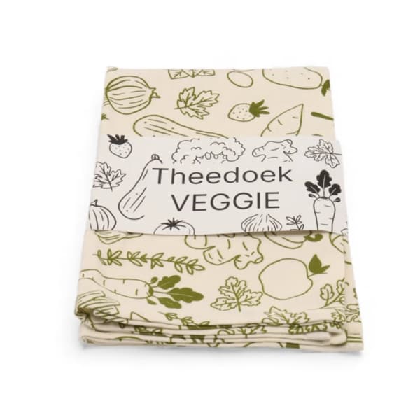 Hollandsche Waaren Theedoek Veggie Groen
