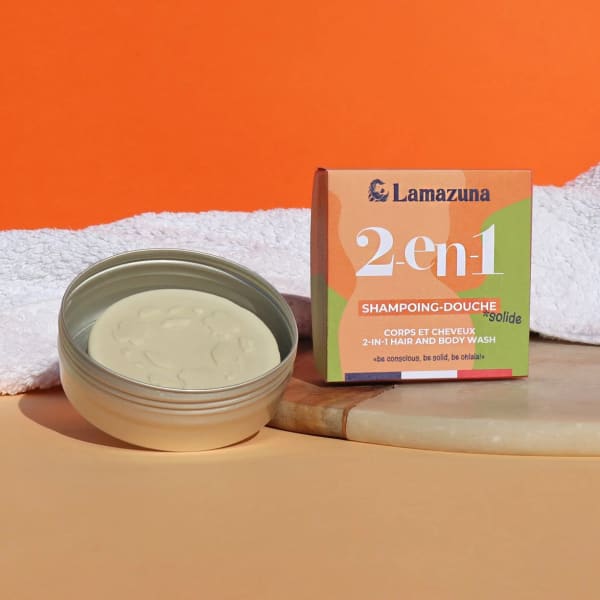 Lamazuna 2-in-1 Shampoo Bar en Lichaamszeep voor alle haartypes