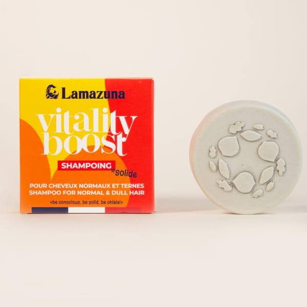 Lamazuna Vitality Boost Shampoo Bar voor normaal en dof haar