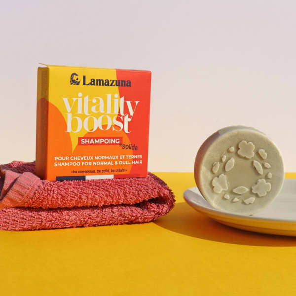 Lamazuna Vitality Boost Shampoo Bar voor normaal en dof haar