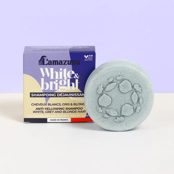 Lamazuna White & Bright Shampoo Bar voor grijs haar