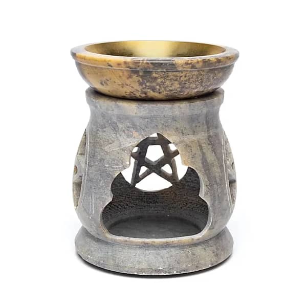 Eigen merk Olieverdamper Pentagram Zeepsteen