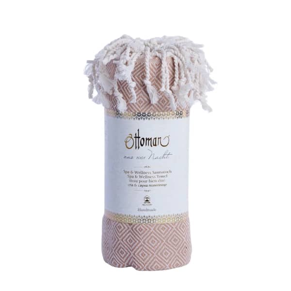 Ottoman Atelier Hamamdoek Katoen Bruin