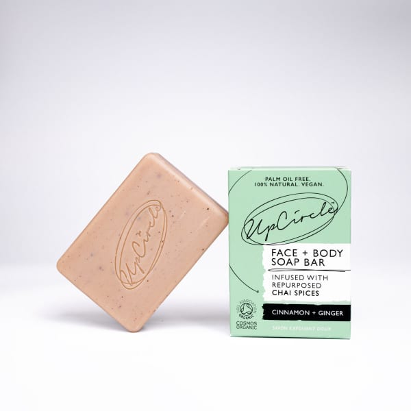 UpCircle Cinnamon & Ginger Soap Bar with Pink Clay for Sensitive Skin