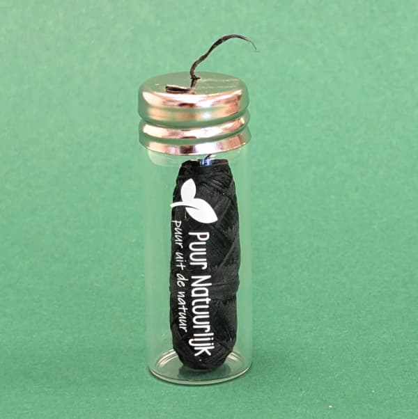 Puur Natuurlijk Bamboe Flosdraad Charcoal + Navulling Fluoridevrij