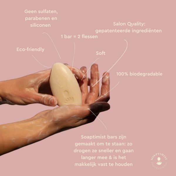 Soaptimist Sunrise Shampoo Bar 3 in 1 Shampoo Bar, Body & Shaving | Voor alle haartypes