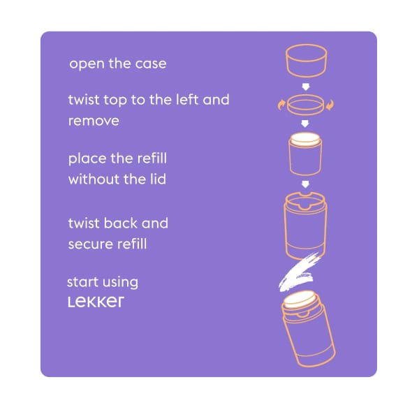 The Lekker Company refill deo stick - have fun