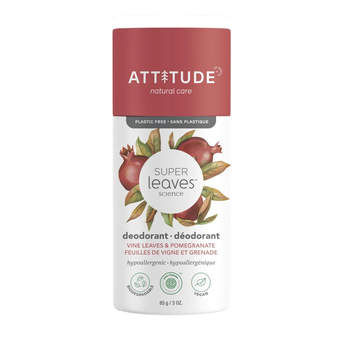Attitude Super Leaves Deodorant - Pomegranate and Green Tea