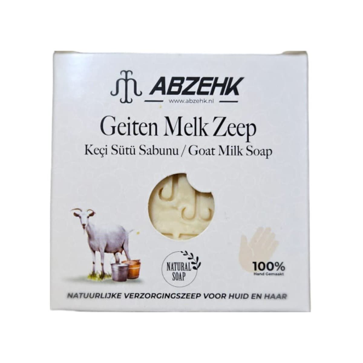 Abzehk - Handzeep, Sabun, Handsoap - Geiten Melk, Keçi Sütü, Goat Milk - 125gr