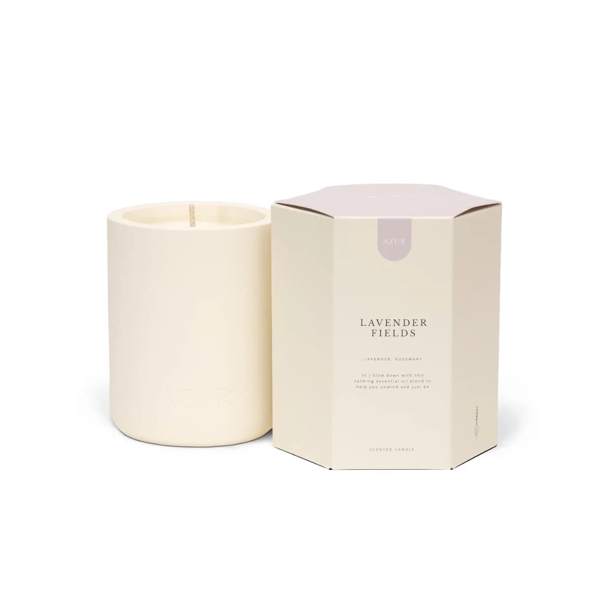 Azur Natural Bodycare Natuurlijke Geurkaars Lavender Fields van Biologische Sojawas afbeelding