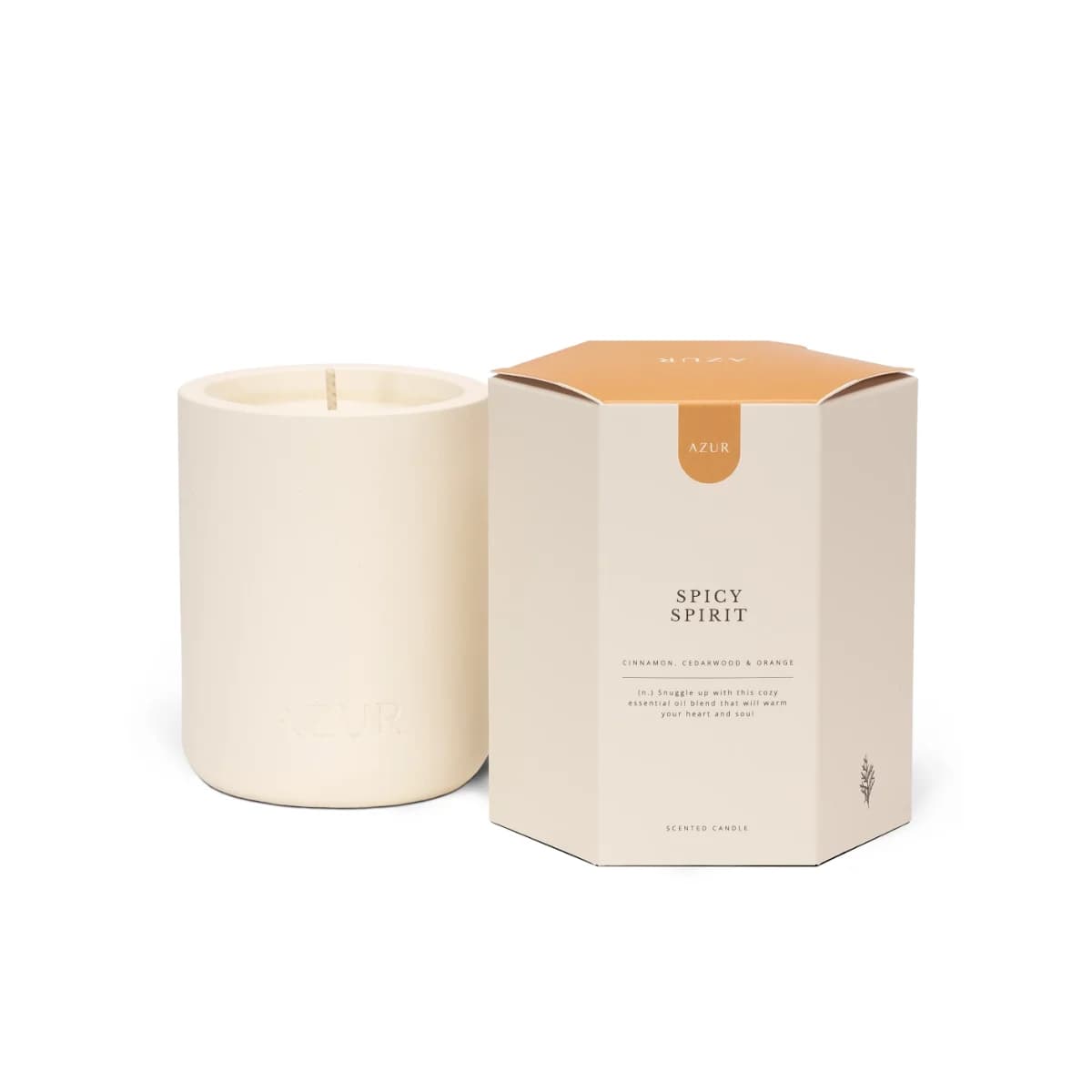 Azur Natural Bodycare Natuurlijke Geurkaars Spicy Spirit van Biologische Sojawas afbeelding