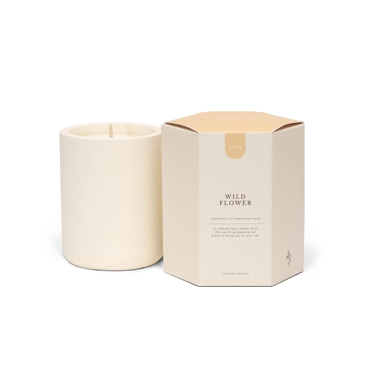 Azur Natural Bodycare Natuurlijke Geurkaars Wild Flower van Biologische Sojawas afbeelding