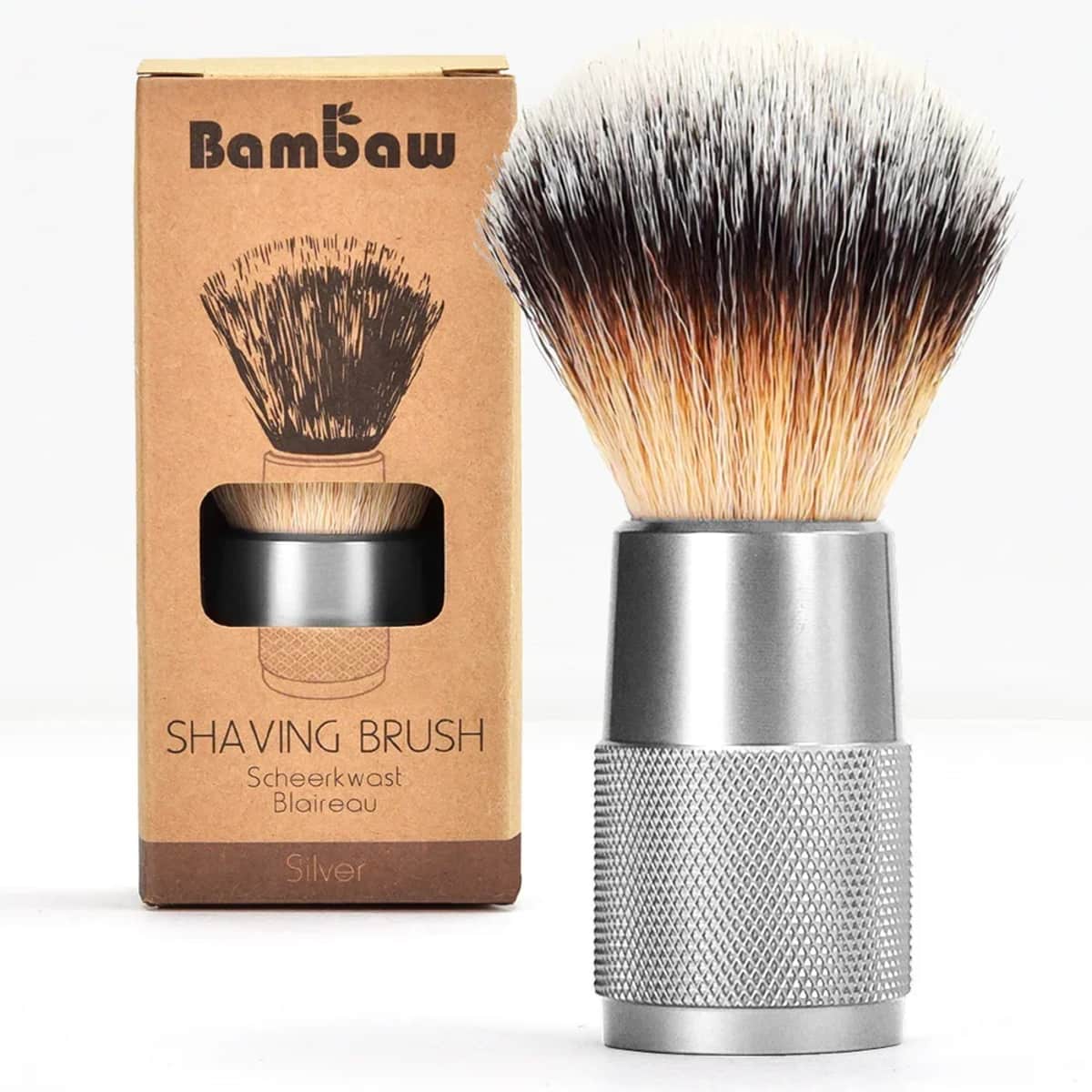 Bambaw Vegan Scheerkwast Zilver afbeelding