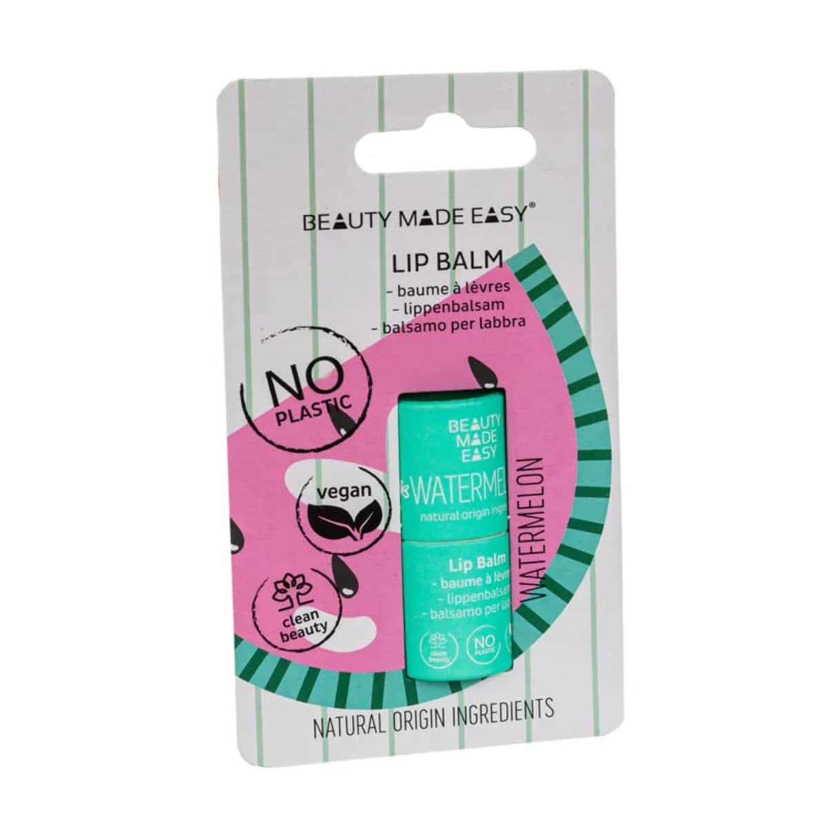 Beauty Made Easy Papertube Vegan Lipbalm Watermelon