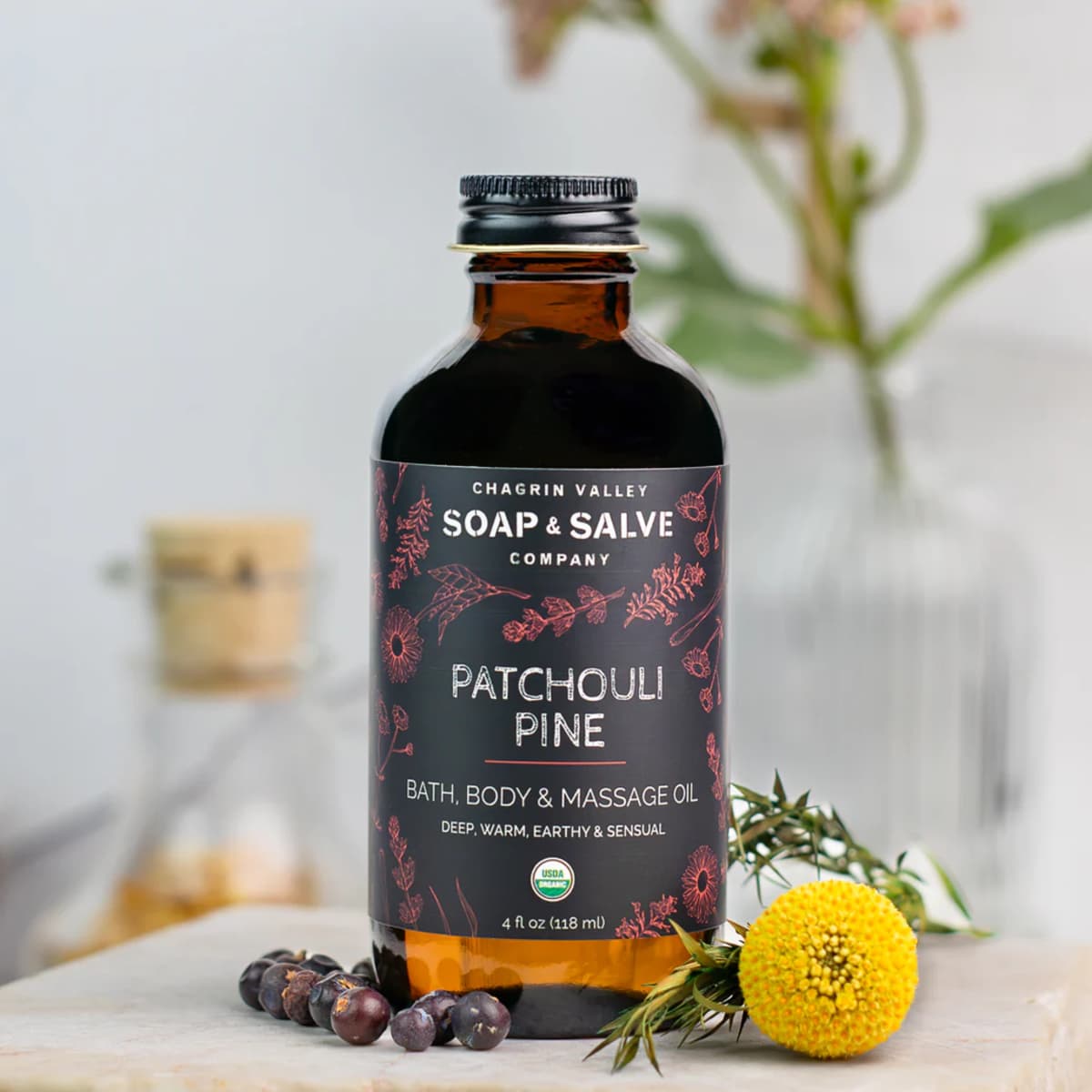 Chagrin Valley Bath, Body & Massage Oil Patchouli Pine afbeelding
