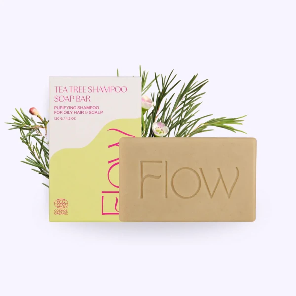 Flow Cosmetics Tea Tree - Shampoo bar voor een vettige hoofdhuid afbeelding
