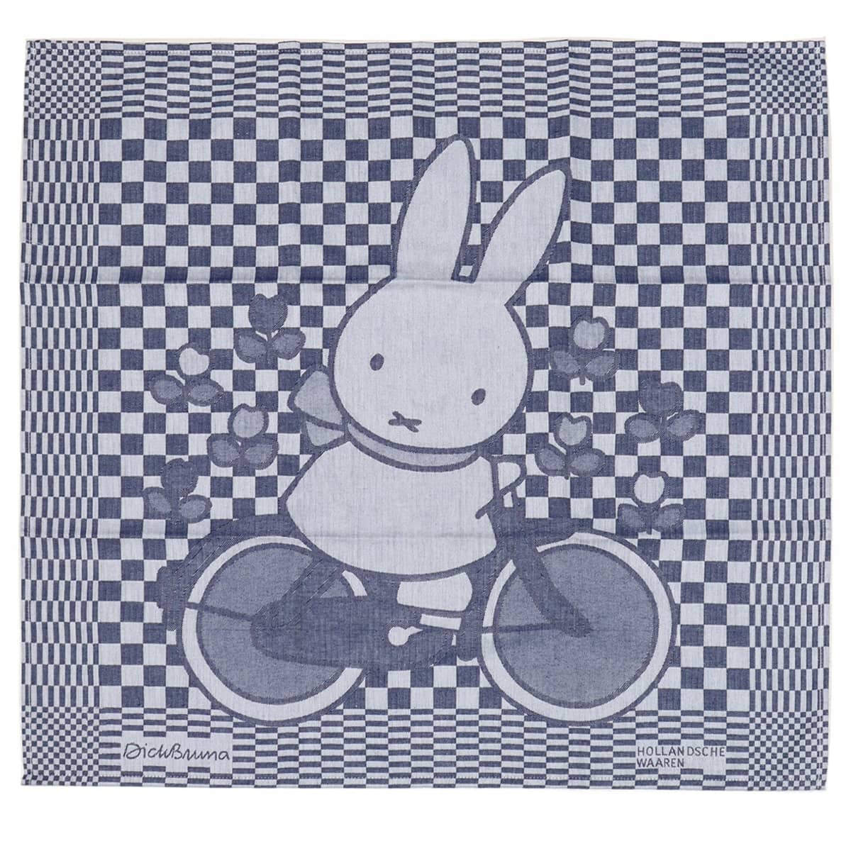 Hollandsche Waaren Theedoek Dick Bruna | Nijntje op fiets afbeelding